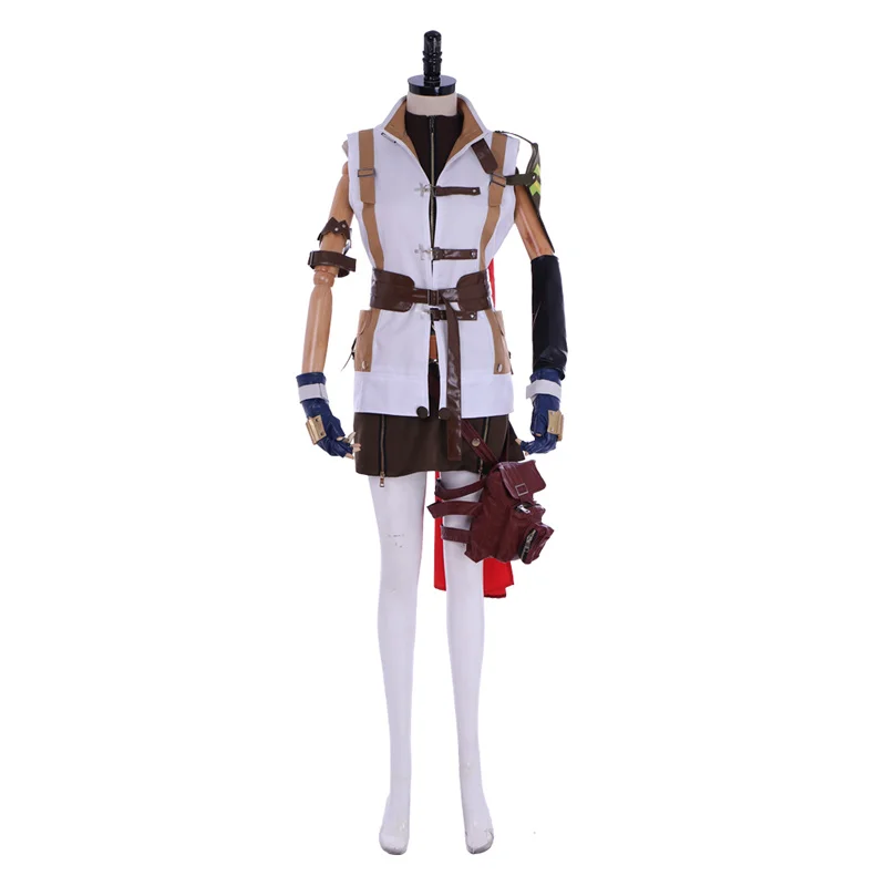 

Game Final Fantasy XIII Lightning Eclair Farron Cosplay Costume Adult Halloween Suit Custom Made