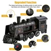 Battery Operated Railway Classical Freight Train Water Steam Locomotive Playset with Smoke Simulation Model Electric Train Toys 4