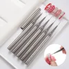 5PCS/set 6/9/12/15/18mm Nail Liner Brush Set Drawing Lines Stripe Painting Flower Pen Nail Art Manicure Metal Handle Brush Set 3