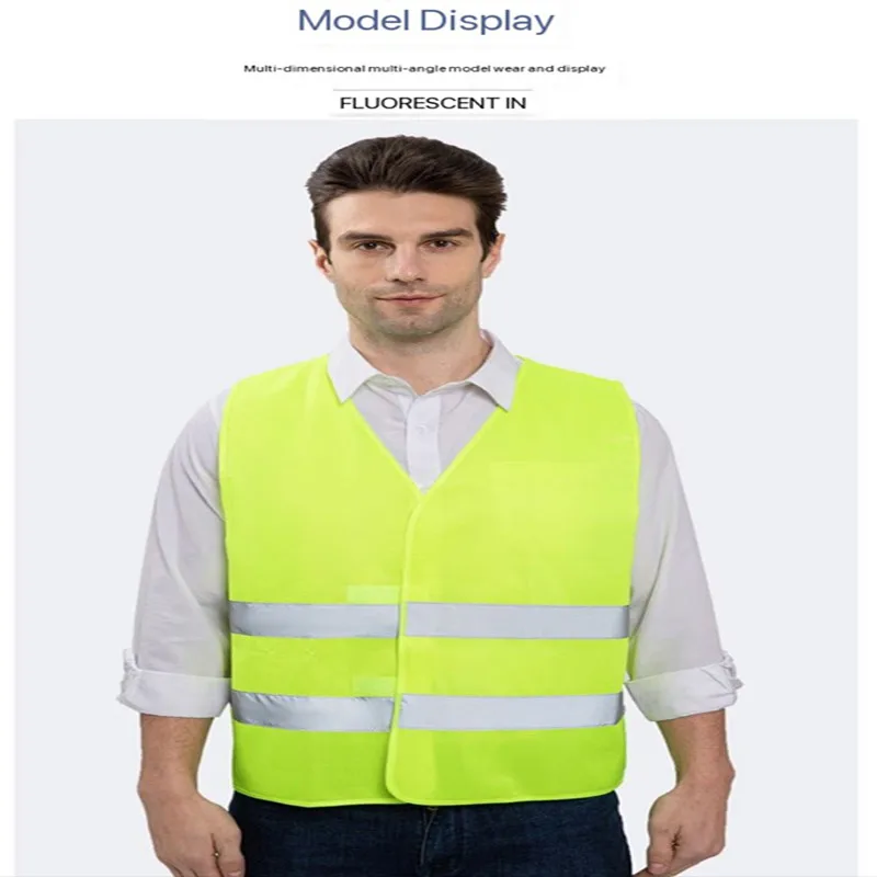 High Quality Vehicle Traffic and Environmental Sanitation Reflective Clothing, Vehicle Inspection, Yellow Safety Vest, Construct