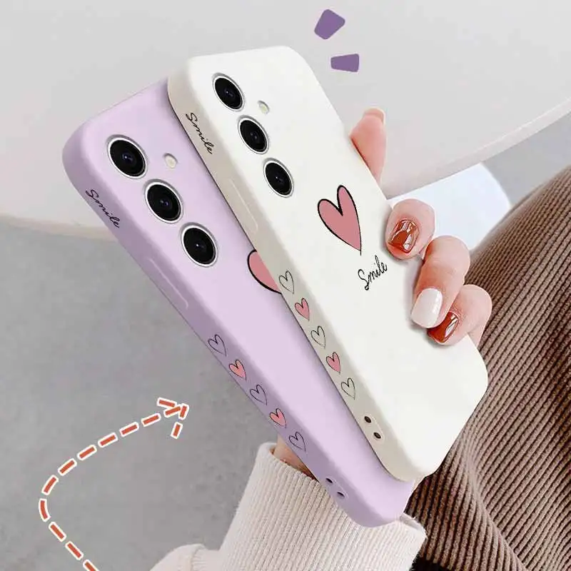 Elegant Liquid Lanyard Silicone Phone Case - Simple Love Collection