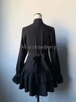 Printemps Vintage Style gothique robe à lacets femmes Design haute rue noir Lolita robes minces 2025 Y2k dentelle à manches longues vêtements 4