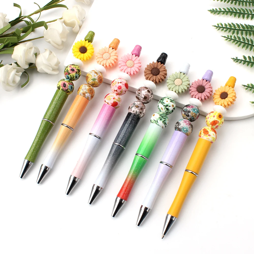 30/20/10Pcs 15mm 라운드 실리콘 비즈 인쇄 및 솔리드 컬러 비즈 쥬얼리에 대 한 진주 DIY 펜 페르시 키 체인 액세서리 만들기