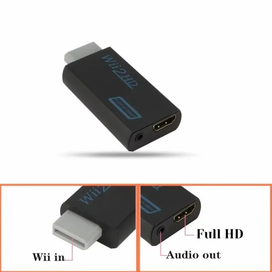XIKCU HD 1080P Wii-HDMI ȣȯ ȯ  Wii2 ȯ PC HDTV  ÷  3.5mm HDMI ȣȯ 
