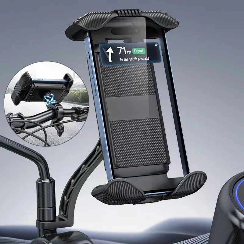 Motorcycle - Scooter Mirror Mount with Dedicated RAM Holder for iPhone 11 (sku 50291)