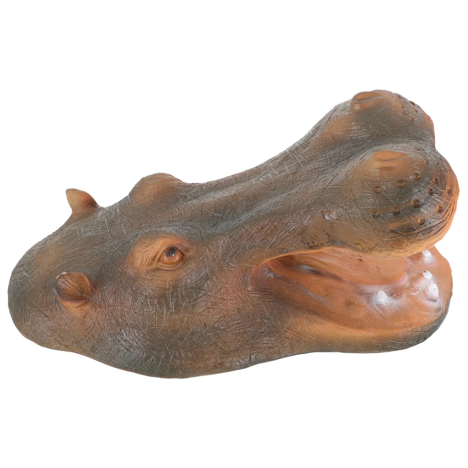 

Pond Floating Hippopotamus Sculpture Head-shaped Figurine Resin Landscape Decorations Statue Simulation