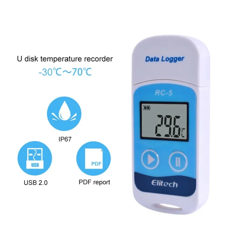 

Transport Laboratory For Digital Storage Temperature Data High-precision Logger Refrigerated Warehouse Elitech