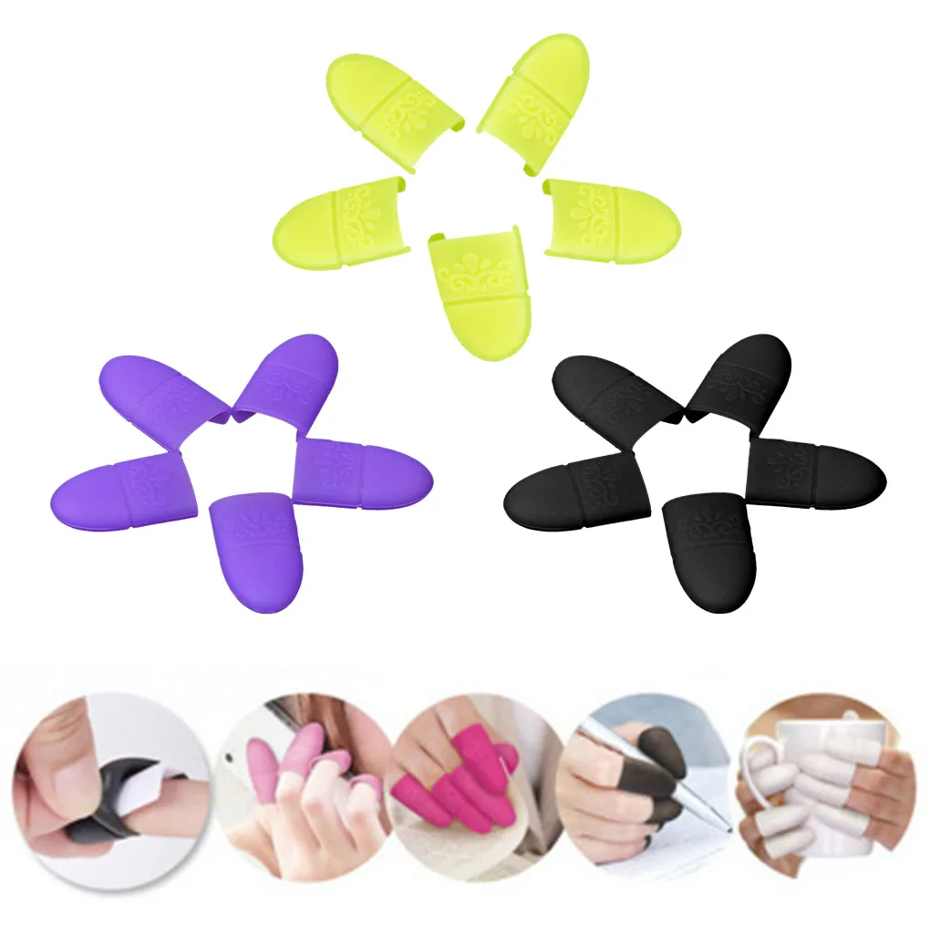 10pcs Silicone Nail Polish Remover Caps - Purple