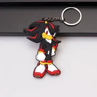 Sonics Keychain Double-sided Cartoon Keychain Anime Movie Derivative Peripherals Backpack Pendant Accessories Kids Birthday Gift 2