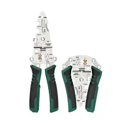 Versatile Foldable Electrician Tool with Wire Stripping & Voltage Testing Capabilities (Green)