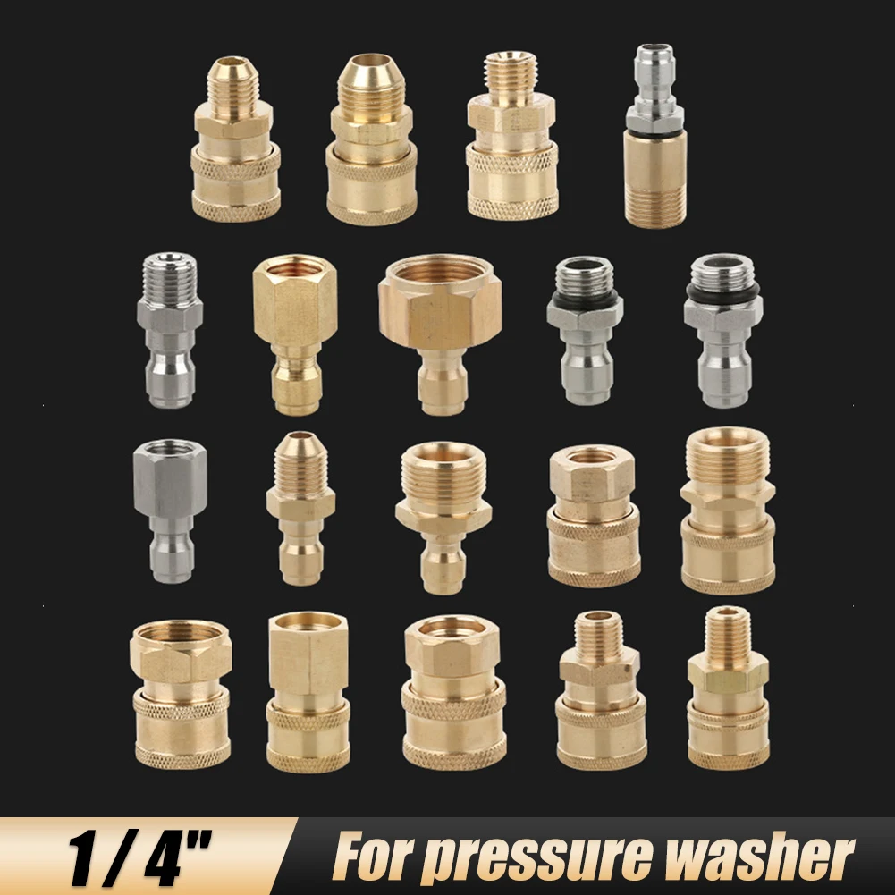 Pressure Washer Adapter Brass Connector Kit 1/4 Quick Disconnect M14