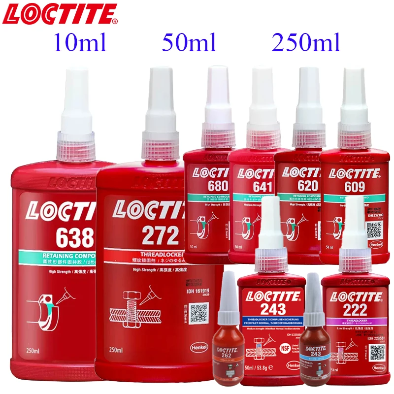 50ml 250ml Loctite 601 603 609 620 638 640 641 648 680 Rolamento Cola