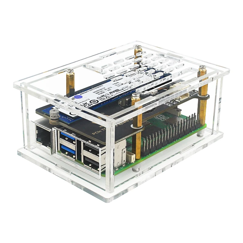Raspberry Pi 5 PCIe To M.2 Adapter Board (D) NVMe M.2 SSD 2280 / 2260 / 2242 / 2230 Size Gen2 Gen3 Support for RPi 5 — view 6