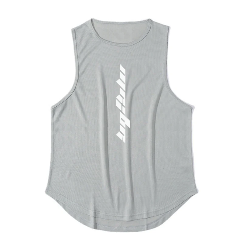 Summer Mens Running Vest Loose Gym Bodybuilding Fitness Sports Polyester Quick Dry Mesh Marathon Training Basketball Tank Top bodybuilding tank tops running vests sports tank tops sports vests tank tops