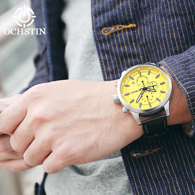 ochstin new 2024 innovative nylon series fashionable and comfortable multi-function quartz movement watch men's quartz watches