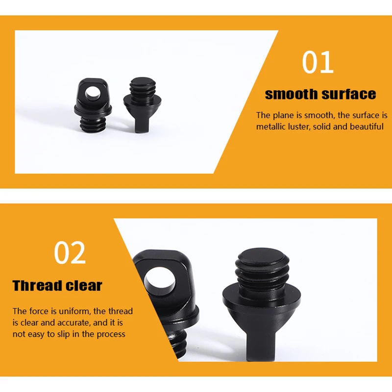 Description Picture 4 of item1/4" 3/8" Lanyard Screw D Ring Handle Shoulder Strap Mount Adapter Digital Camera Photo Studio Accessories For SLR Camera Tripod