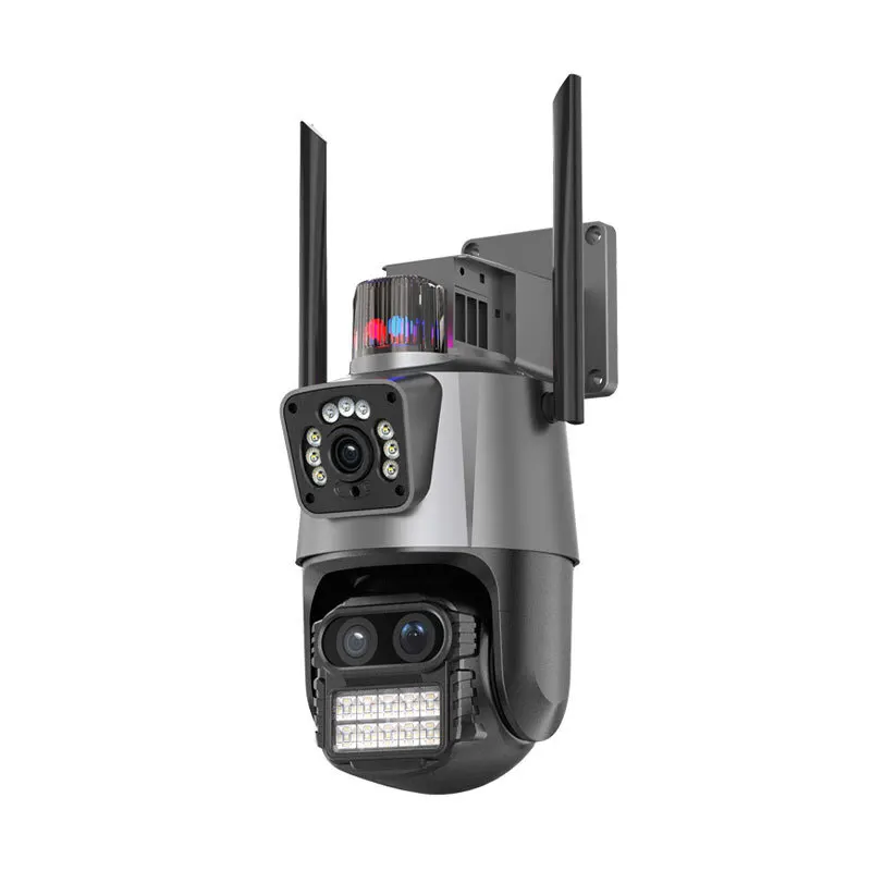ICSee Xiongmai dual lens gun ball linkage dual lens wireless WIFI 360 degree rotating remote monitoring camera