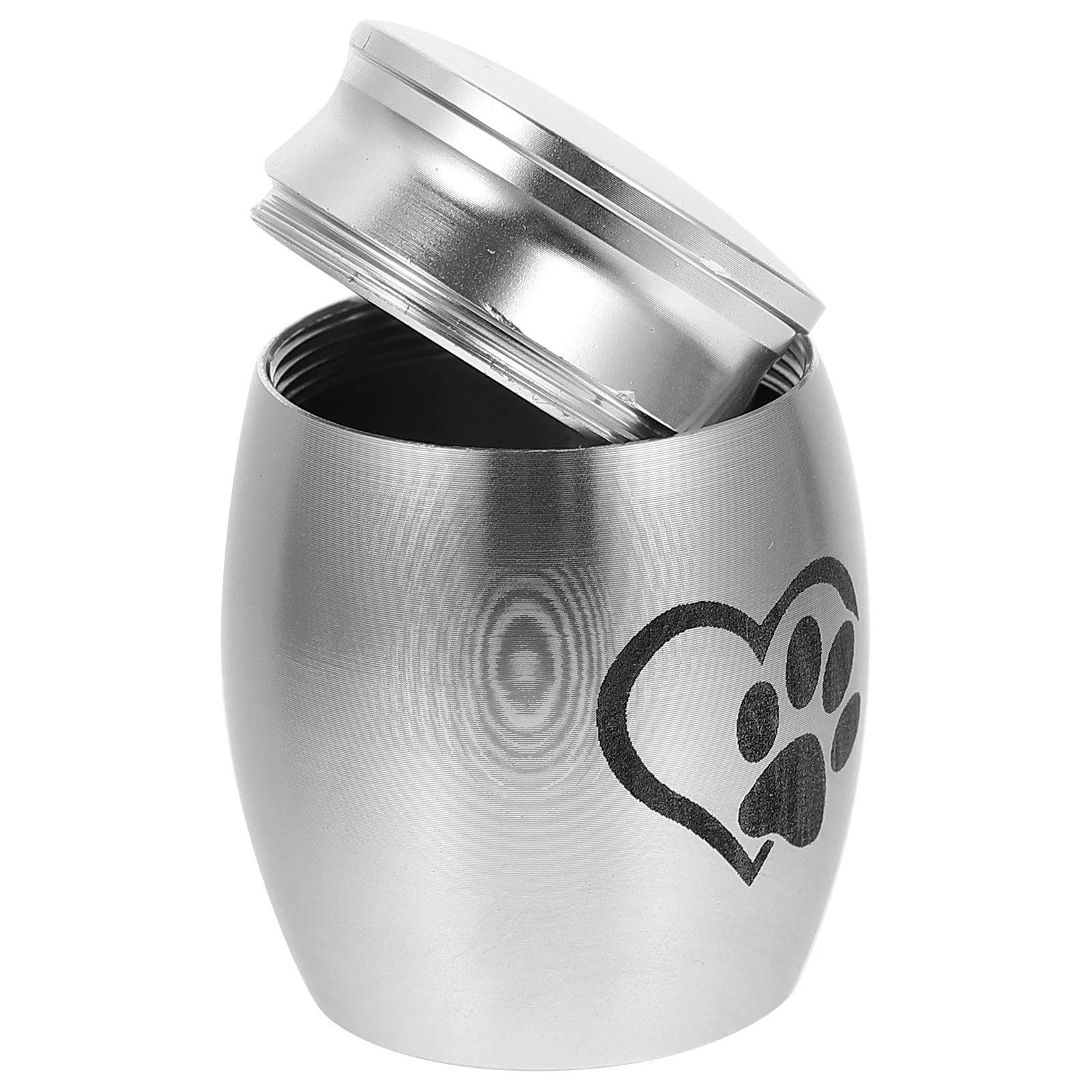 1Pc Stainless Steel Pet Urn Dog Cremation Memorial Keepsake Funeral Supplies Black Color Suitable For Room Bedroom Study