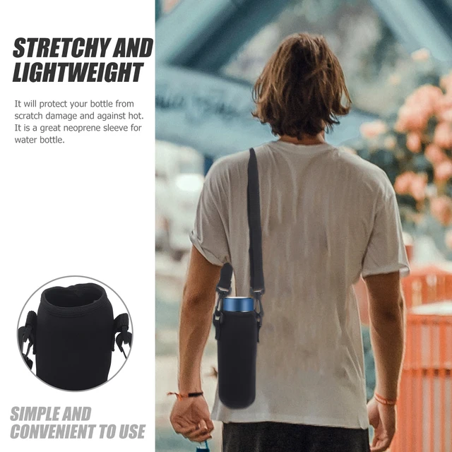 500ml Bottle Bag Portable Water Pouch Neoprene Sleeve Outdoor Travel Shoulder Strap Carrier Soft Protective Case For 5
