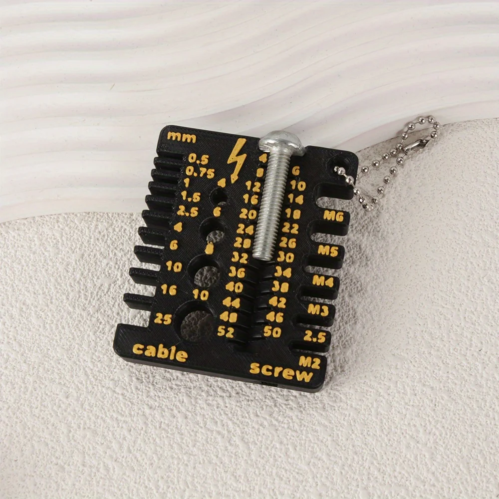 1Pcs Portable Nut And Drill Bit Thread Checker 3D Printed Wire Screw Measuring Tool Screw Drill Bit Gauge For Nuts Bolts Threads