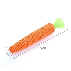 Carrot - Shaped Cat Chew Toy with Sound - Durable Paper Rope, Anti - Bite, Teeth Care & Interactive Scratching Toy (L)