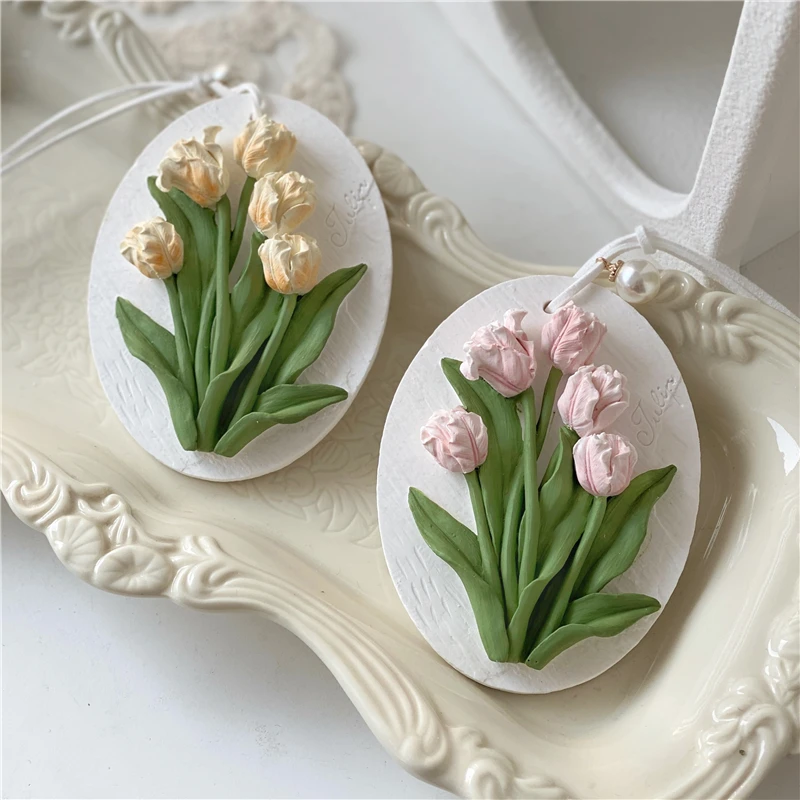 3d Tulip Flower Silicone Mold Aromatherapy Plaster Mold Clay Molds