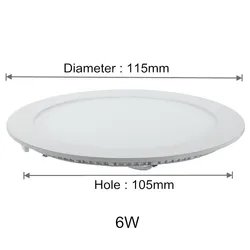 Versatile Dimmable LED Ceiling Downlight - Round Recessed Panel Light (Natural White)