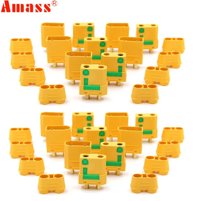 

50 pair Amass XT90S XT90-S Male Female Bullet Connector Anti Spark For RC lipo Battery DIY FPV Quadcopter brushless motor Drone
