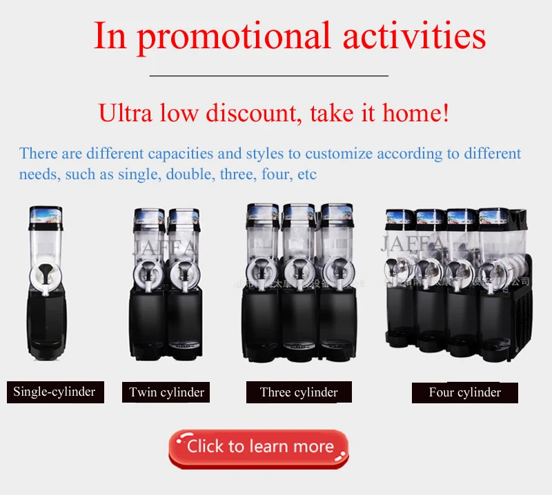 Description Picture 2 of item12L*3 Tank Slush Ice Machine Ice Cream Snow Smoothie Beverage Granita Maker Stainless Steel for Business Commercial