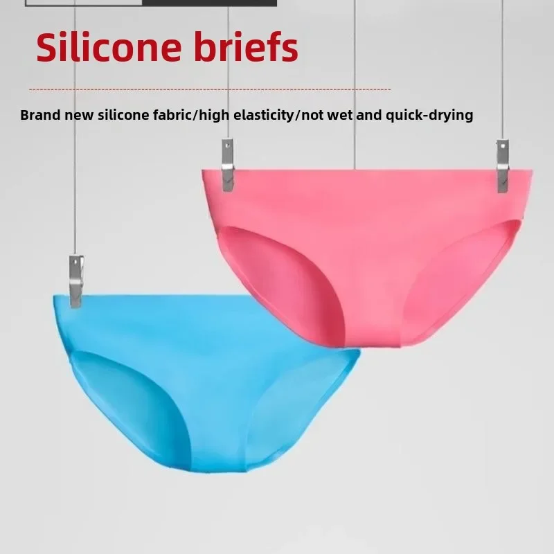 Sous-vêtements en Silicone, maillot de bain imperméable, plongée, printemps chaud, pantalons de natation menstruels en caoutchouc pour femmes, slips colorés et doux pour fête