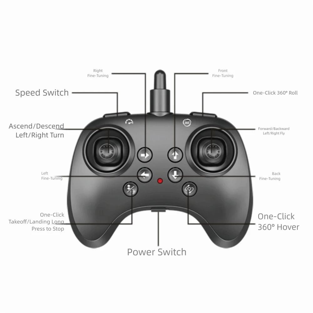 EPP Foam Remote Control Foam Fighter Gravity Sensing Rechargeable Four Motor Helicopter Toy with Light Portable