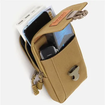 حقيبة خصر عمودية، حقيبة حزام رجل حقائب الهاتف المحمول للرجال حافظة الهاتف حزمة مولي، حقيبة تخزين حزام تكتيكية صغيرة 6