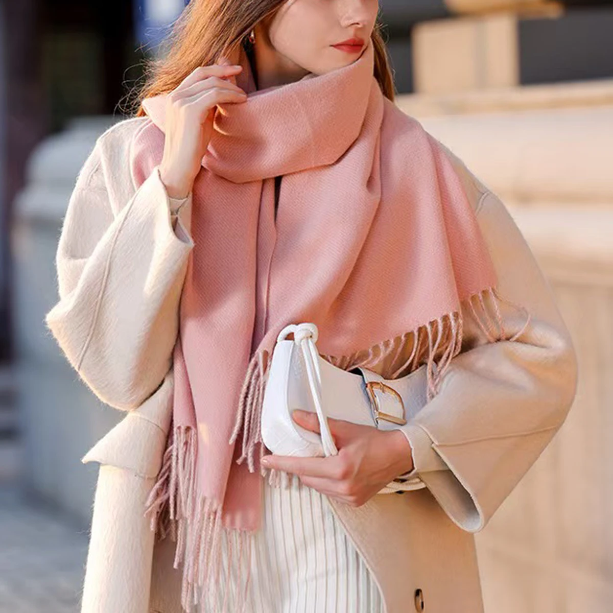 FKYBDSM Scarf Pashmina Shawls Wraps Of Evening Dresses Travel Office Winter Wedding Cashmere Feel Large Scarves