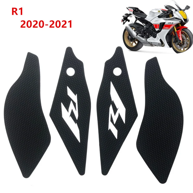 

R1 For Yamaha YZF R1 R1M YZFR1 2020-2021 Motorcycle Accessories Side Fuel Tank Pads Protector Stickers Knee Grip Traction Pad