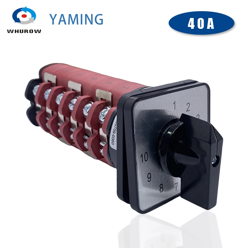 溶接機スイッチ KDH-40/2-8 コンタクタ 8 ポジション 2 極 16 ピン 40A