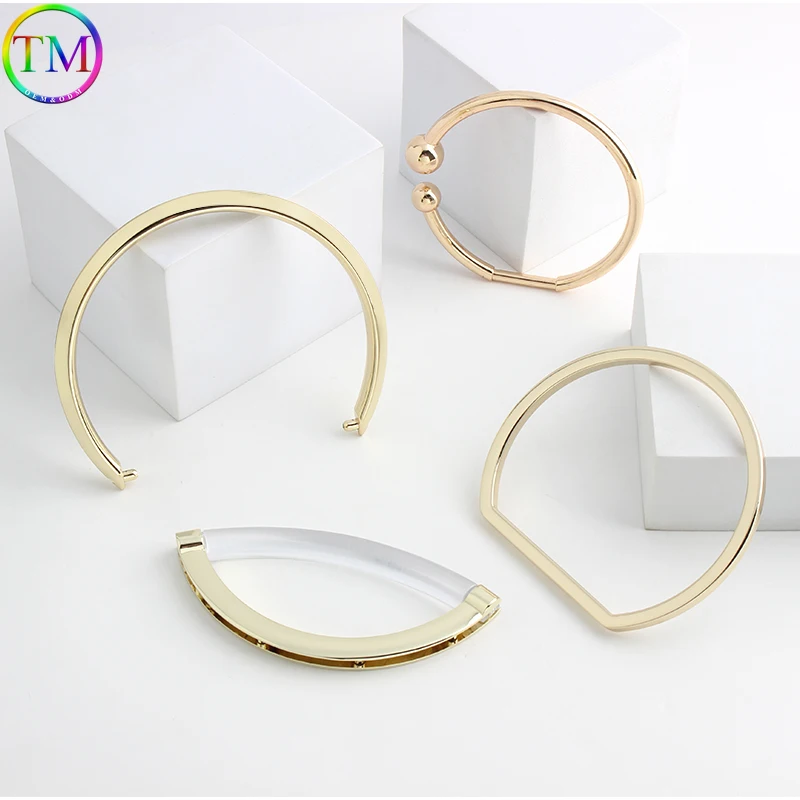 Round Shape Retro Metal Bag Handles Purse Sewing Frame Brackets For Handbag Luggage Handcrafted Replacetment Bags Accessories