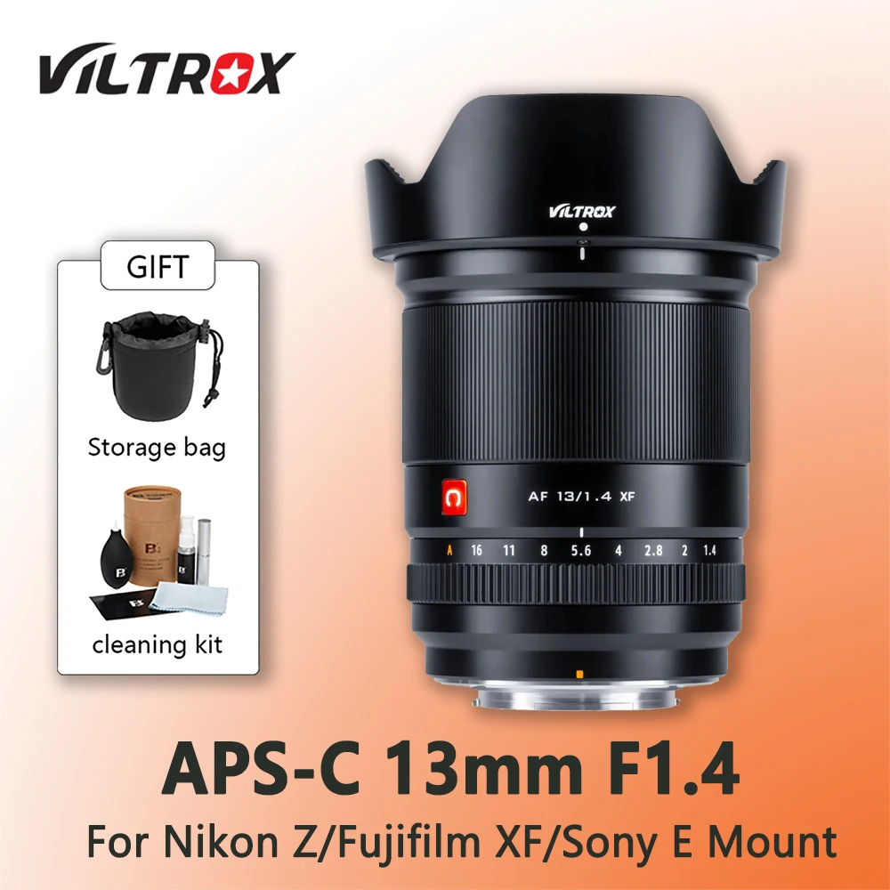 Viltrox 13Mm F1.4 Fx Messa A Fuoco Automatica Obiettivo Ultra Grandangolare Grande Apertura Aps-C Per Fotocamera Nikon Z Fujifilm Xf Sony E Mount