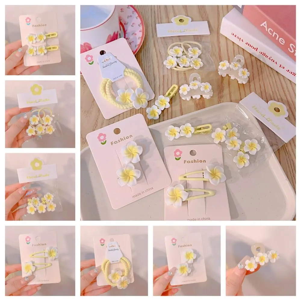 Corda Per Capelli Plumeria Fiore Fermaglio Per Capelli Accessori Per Capelli Fermaglio Per Capelli Fiore Barrette Ornamenti Per Capelli Gialli Uovo Fi
