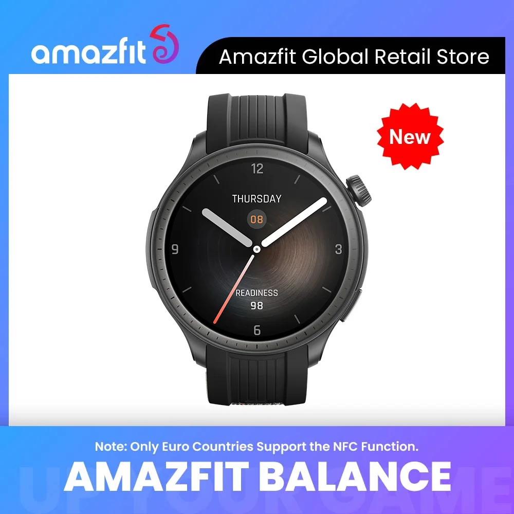 

Global New Amazfit Balance Smart Watch Large 1.5" AMOLED Display 6 Satellite Positioning Systems Smartwatch