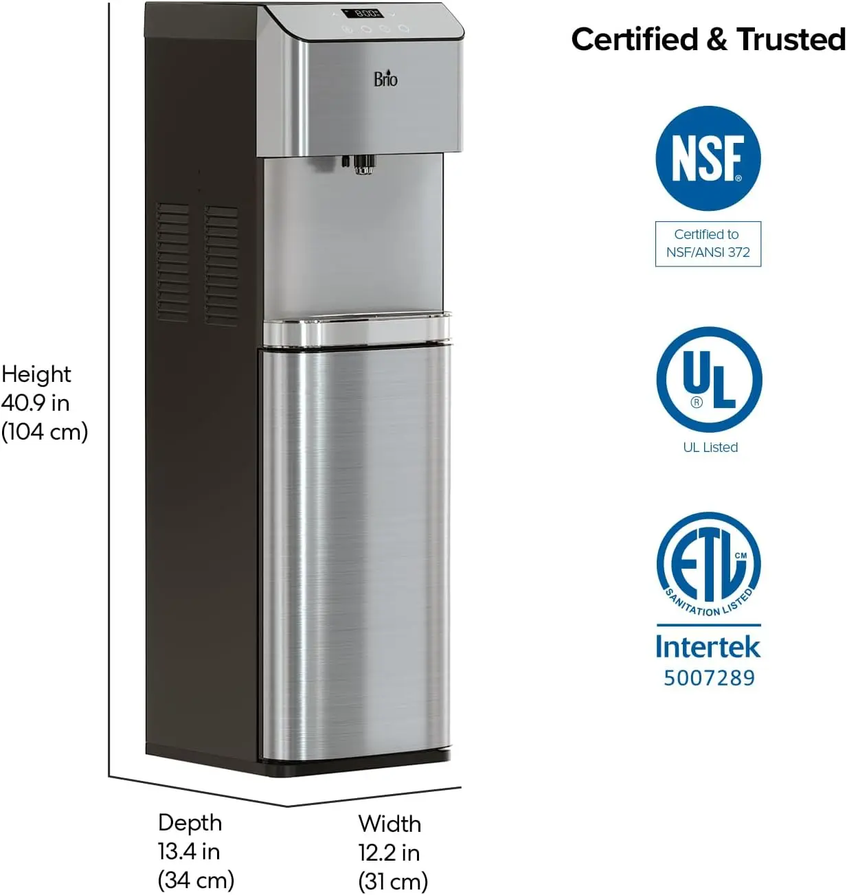 Reverse Osmosis  Water Cooler Dispenser - Self-Cleaning, Dispenses Hot and Cold Water,  Meter, Child S 3