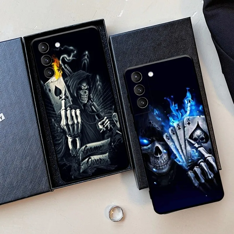 Carte Da Poker Custodia Per Telefono Per Samsung Galaxy S22 23 21 S20 Fe Ultra S10 S9 S8 Plus S10E Note 20Ultra 10Plus Cover