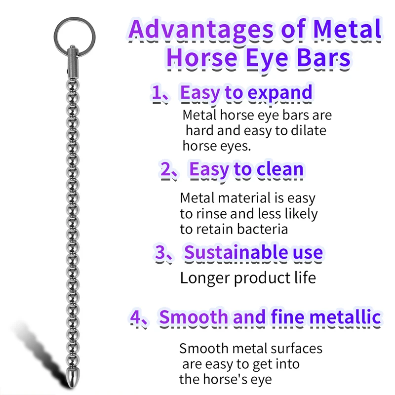 Urethral dilator silicone urethral dilator Stainless steel bead Horse Eye Stick Urethran Expander Sextoys SM Penis Plug Men Urethra Masturbation Stimulator Adult Supplies