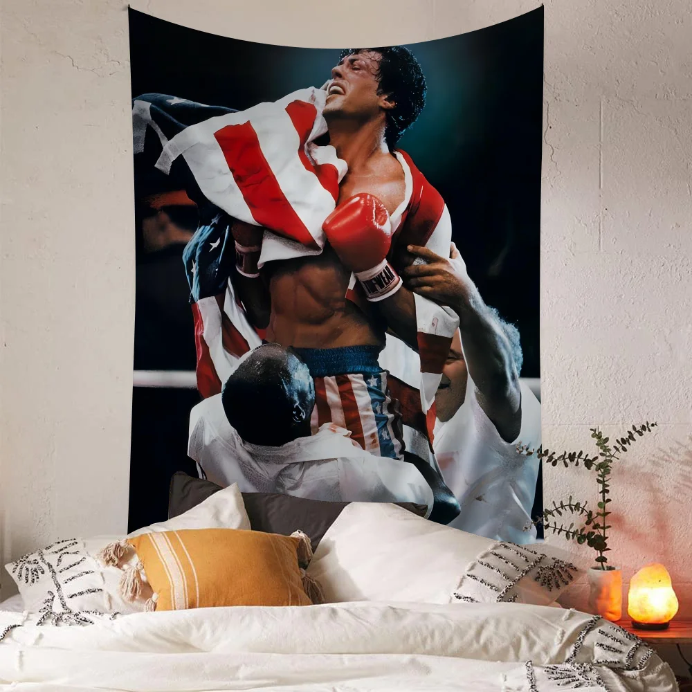 Rocky Balboa Boxing Fitness Hanging Bohemian Tapestry Hanging Tarot Hippie Wall Rugs Dorm Japanese Tapestry
