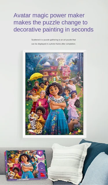 Puzzle en papier Disney Encanto pour adultes et enfants, jouet d'épissage,  Mirabe Avengers, interaction parent