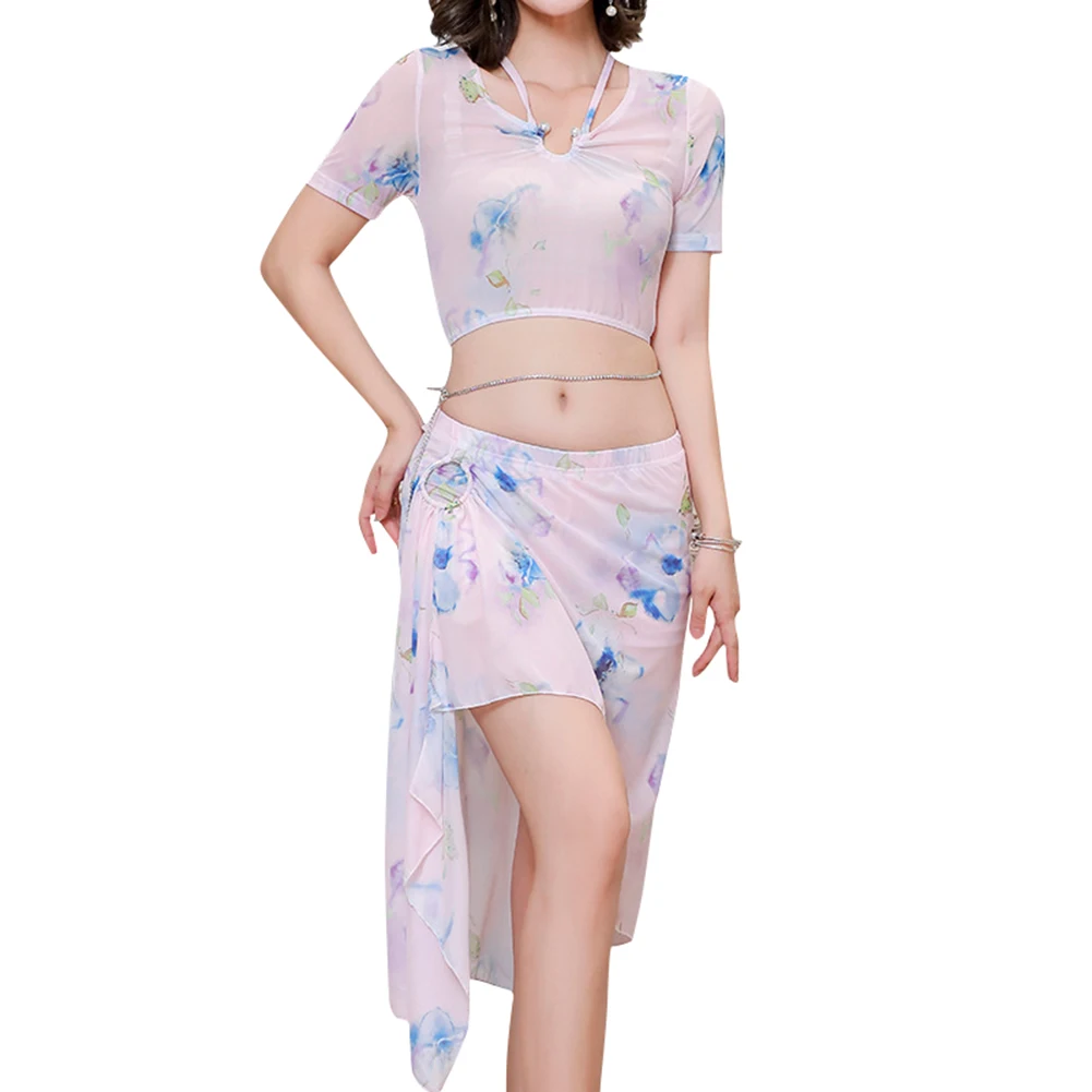 

Belly Dance Costume Female Elegant Short Skirt Goddess Oriental Dance Training Suit For Women Dancing Set Performance Clothing