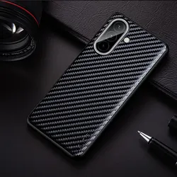 Sleek Carbon Fibre Texture Phone Case - Fashion Design Soft Back Cover for Galaxy A37 (Black)
