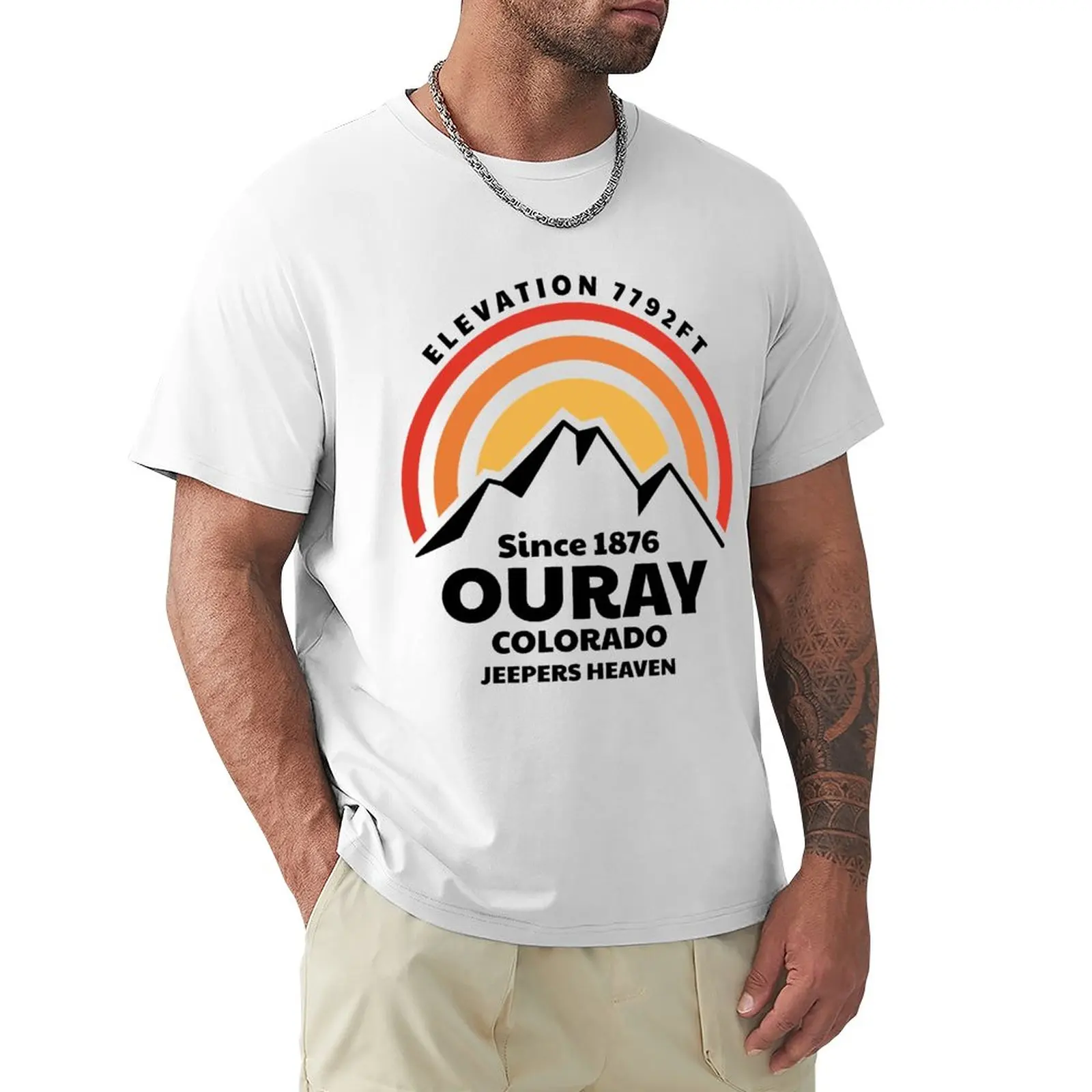 

Ouray Colorado, Jeeper's Heaven T-Shirt oversized kawaii clothes korean fashion T-shirt men