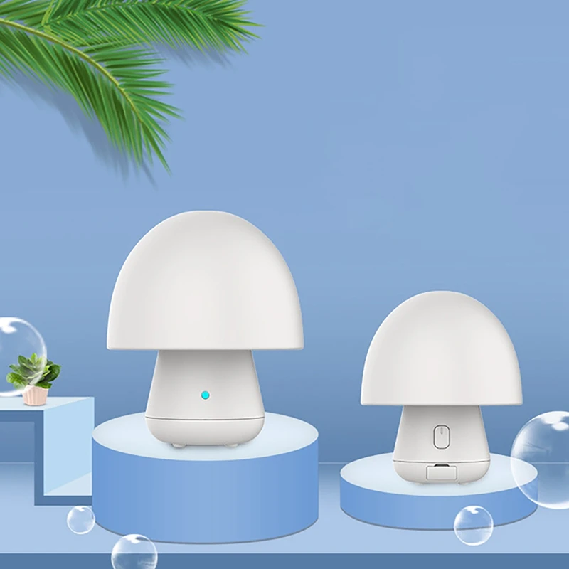 

The Mushroom Shape Personal Air Purifiers For Car With LED Light, HEPA Filter For Allergies And Pets Hair Smoke,White