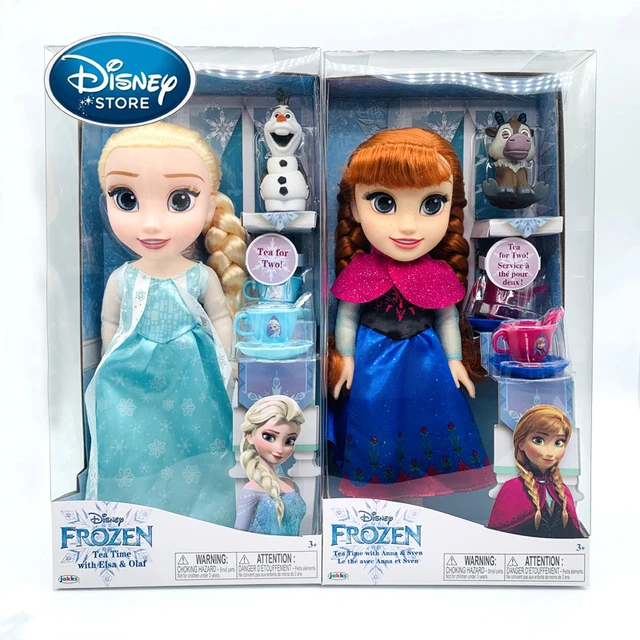 4 Disney Princess Plush Dolls 14 - 16 Elsa Anna Jasmine & Rapunzel