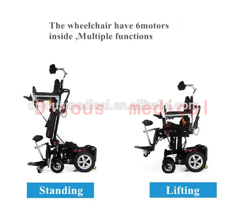 Intelligent Humanized Electric Disabled Armchair Automatic Lift Duty Wheel Chair Electric Wheelchair Standing